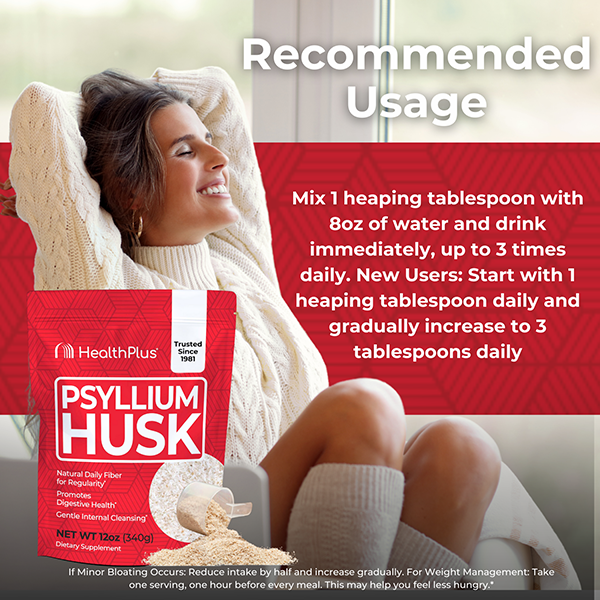 Pure Psyllium Husk Bag 12 oz. Powder